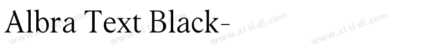Albra Text Black字体转换